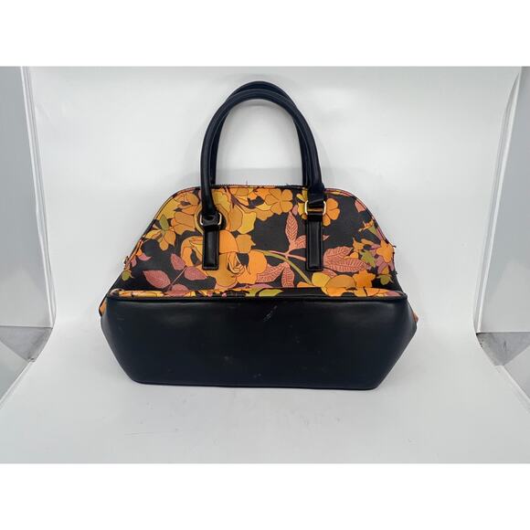 A New Day Multicolor Fall Orange and Black Floral Pattern Multi Section Purse - Picture 2 of 3